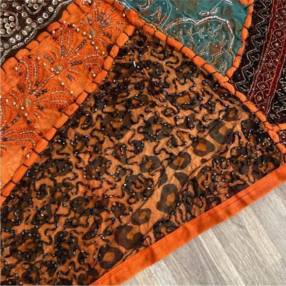 Colorful Patchwork Tapestry Wall Hanging, handmade in India - Picture 11 of 16